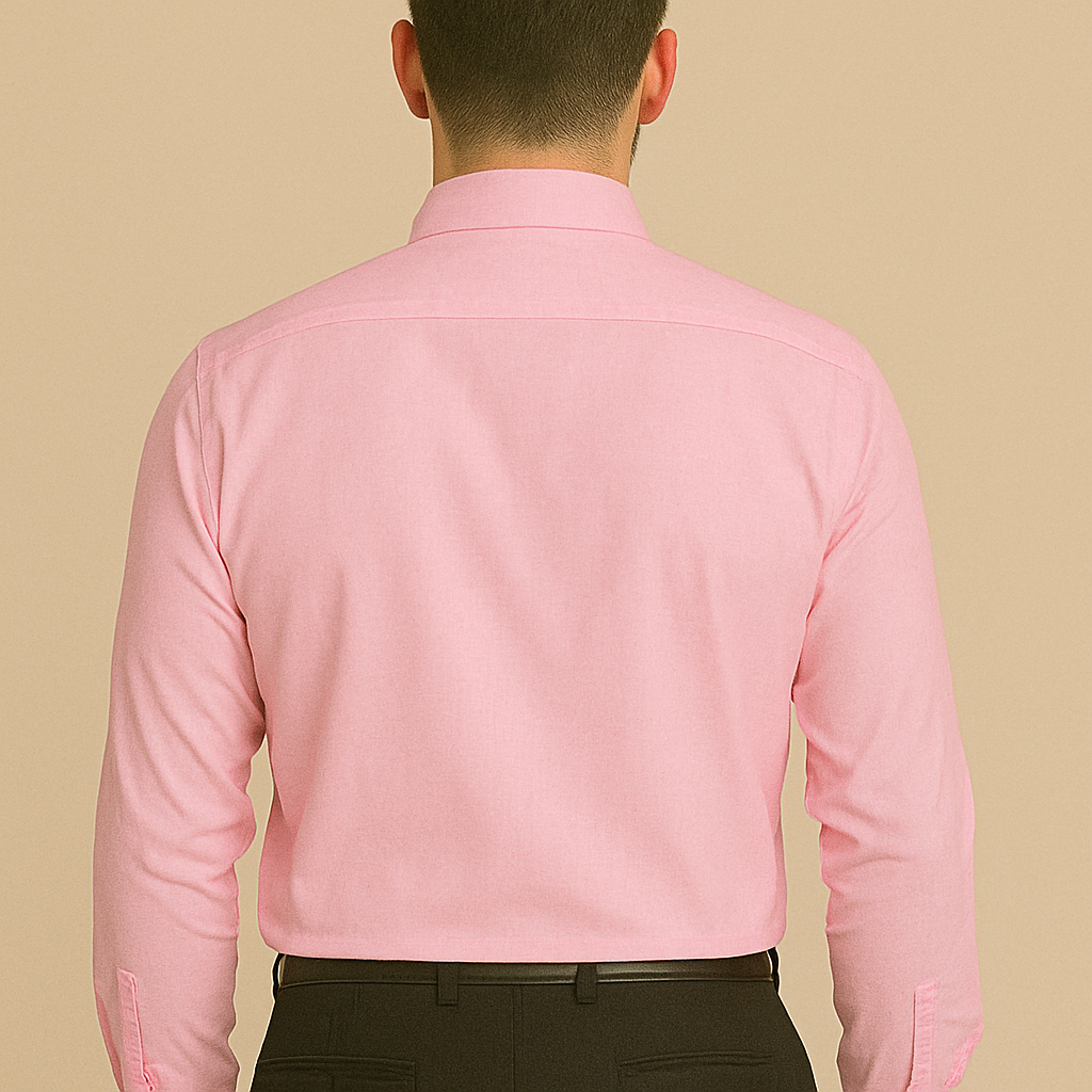 Linen Baby Pink Plain Formal Shirt ,Pure Cotton