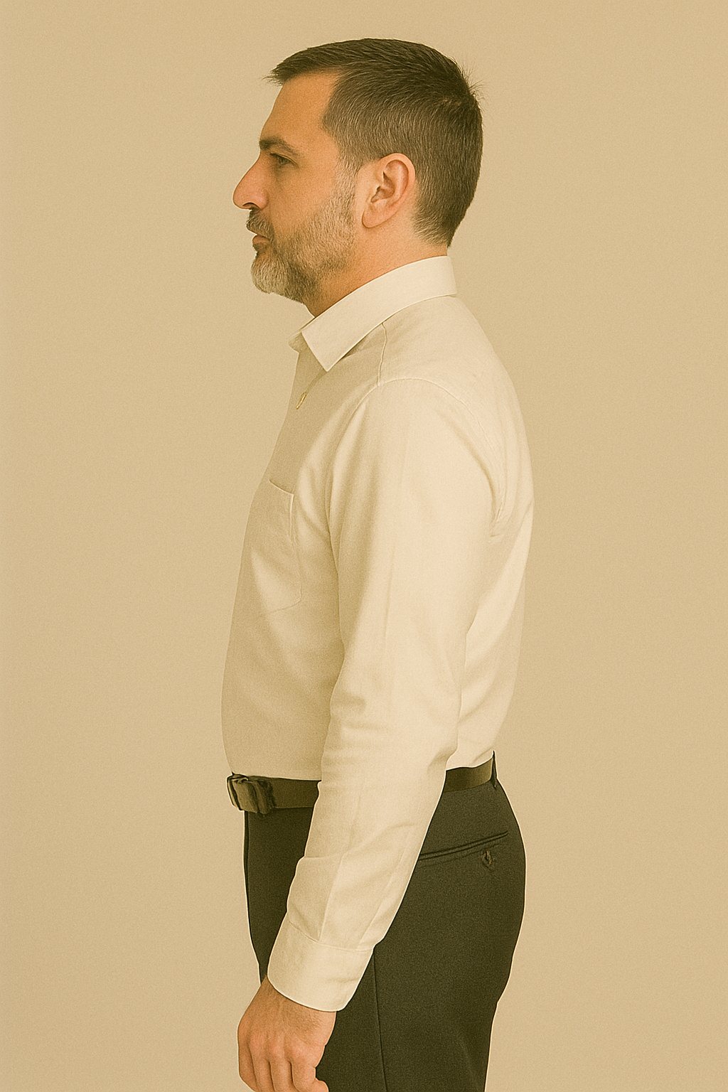 Linen Lite Coffee Plain Formal Shirt ,Pure Cotton