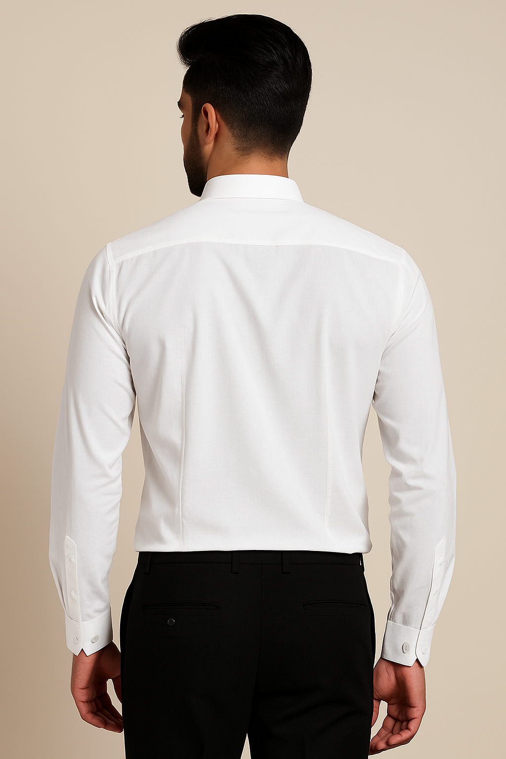 Linen White Plain  Formal Shirt ,Pure Cotton