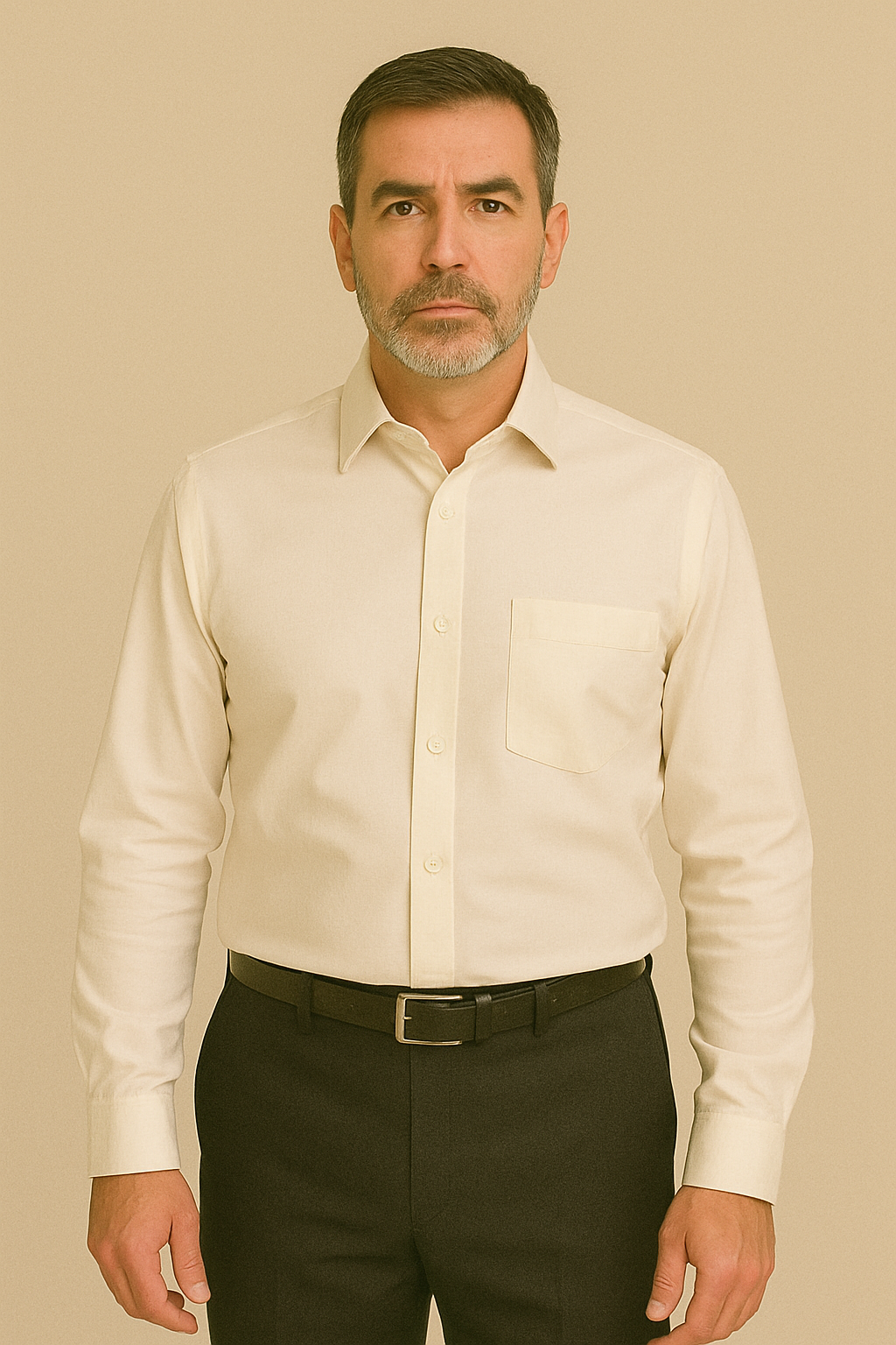 Linen Lite Coffee Plain Formal Shirt ,Pure Cotton