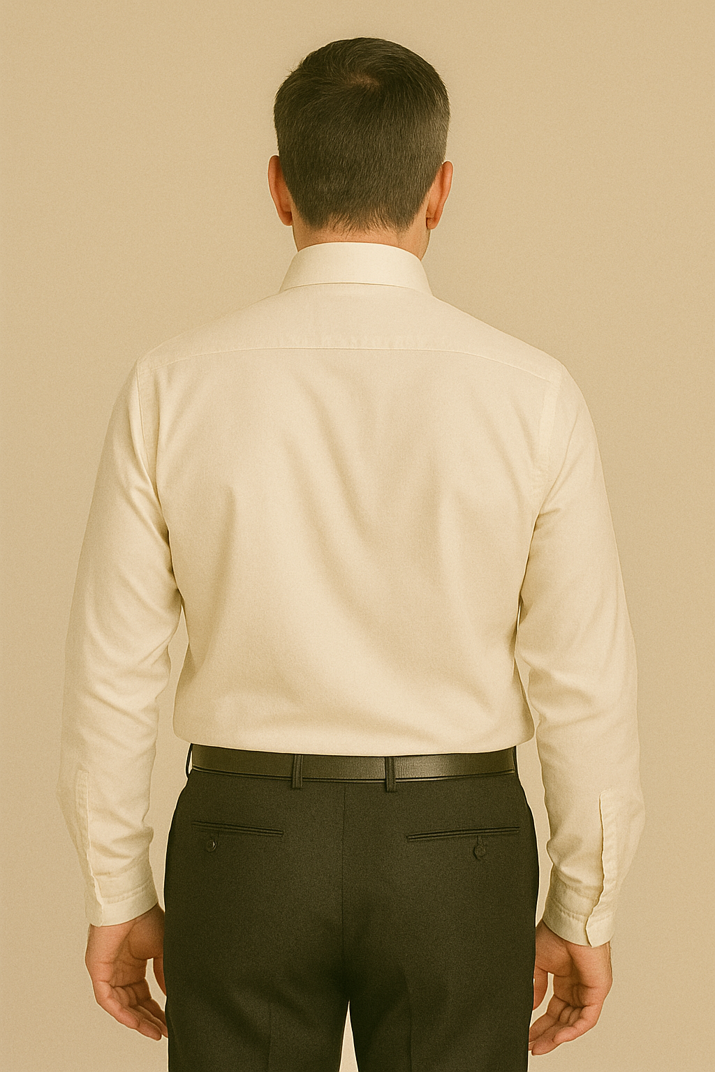 Linen Lite Coffee Plain Formal Shirt ,Pure Cotton