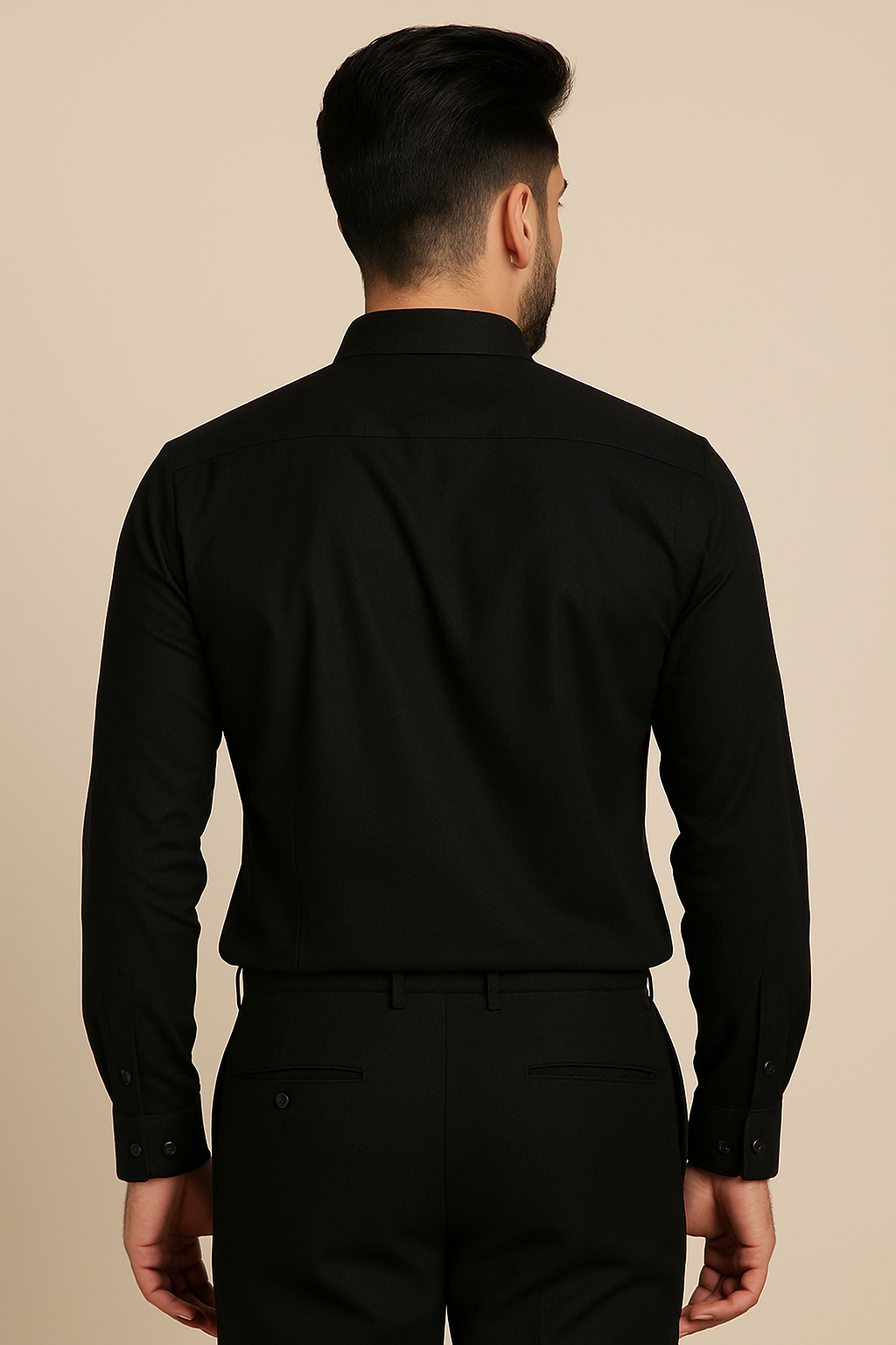 Linen Black Plain Formal Shirt ,Pure Cotton
